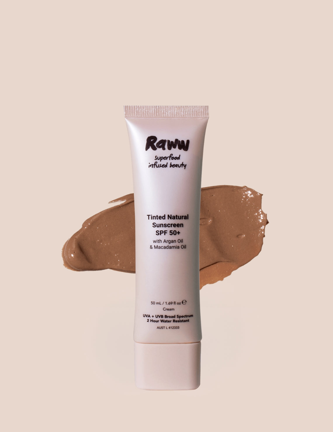Raww Cosmetics Tinted Natural Sunscreen SPF 50+
