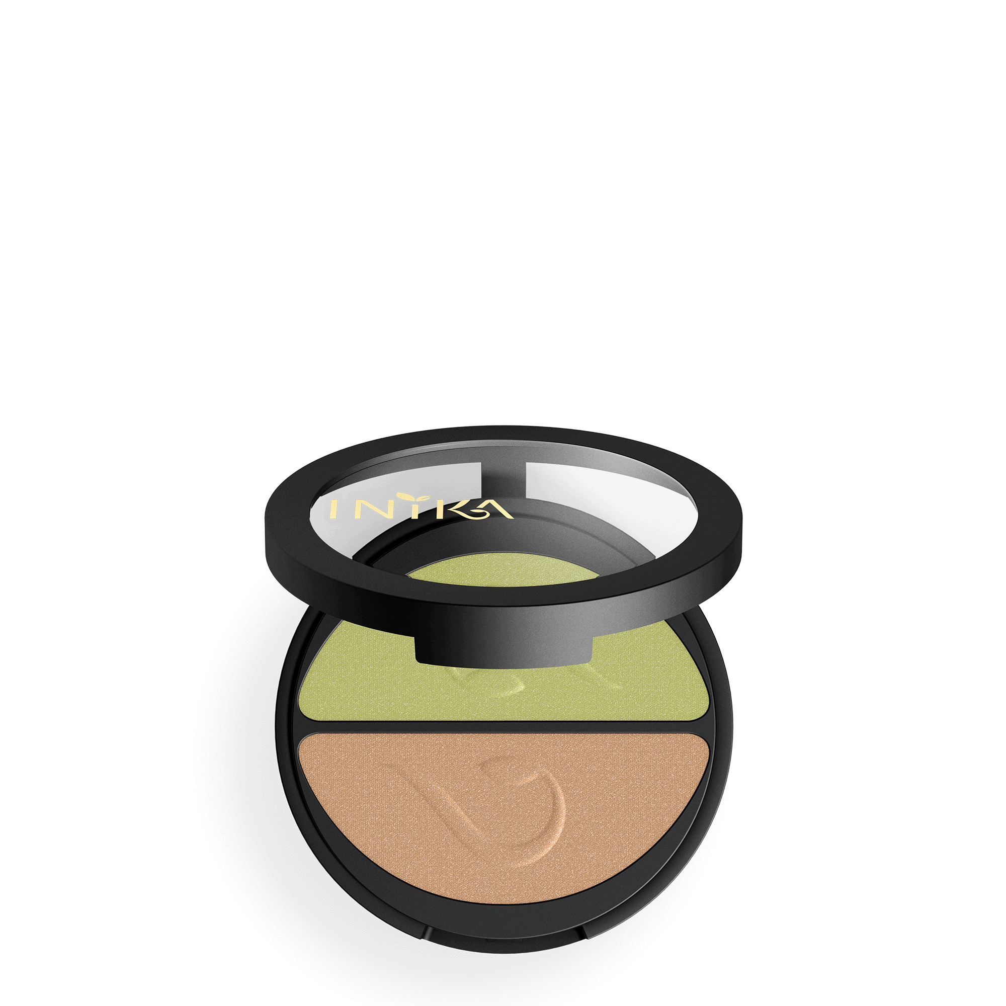 Pressed Mineral Eye Shadow Duo (Khaki Desert) | INIKA Organic | 02