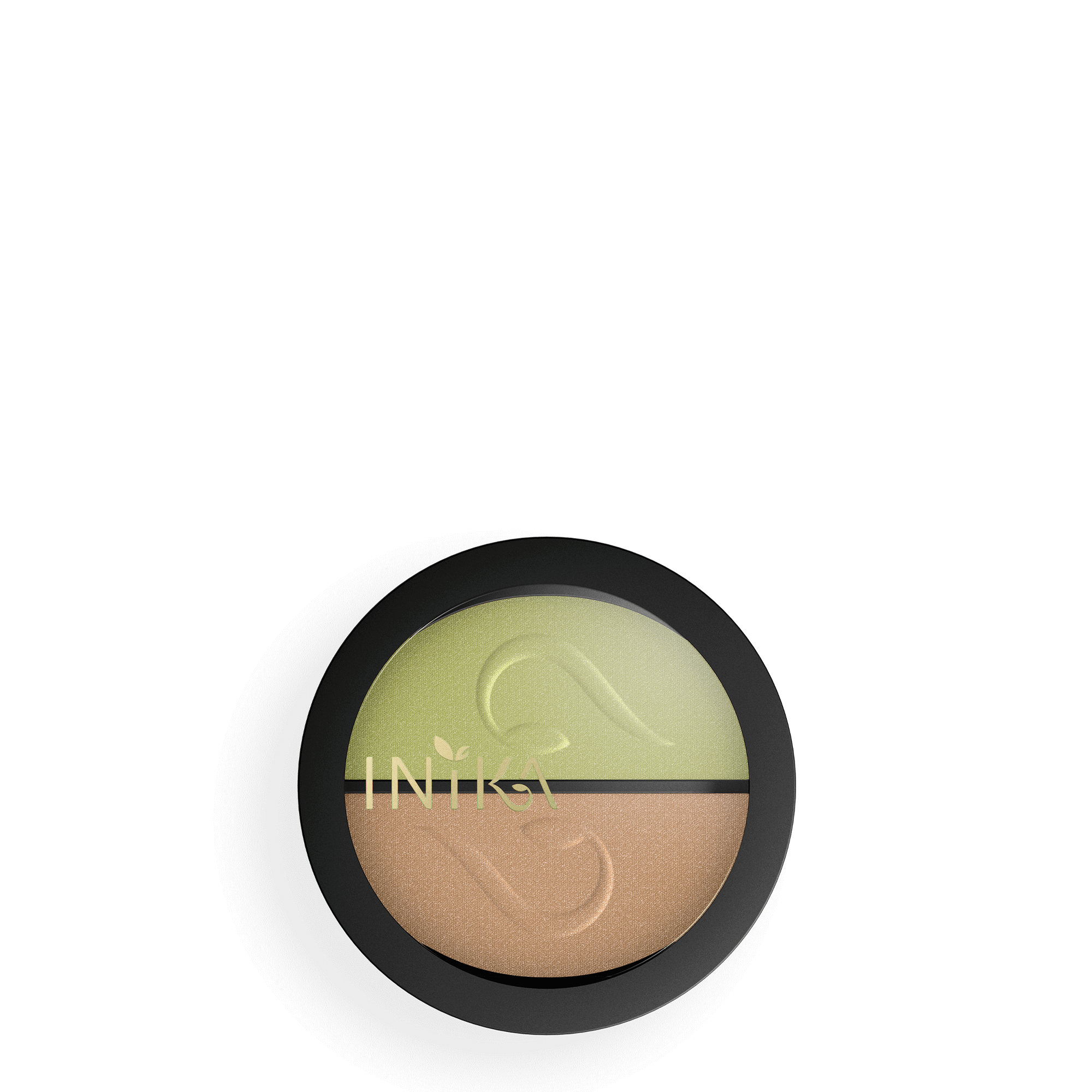 Pressed Mineral Eye Shadow Duo (Khaki Desert) | INIKA Organic | 01